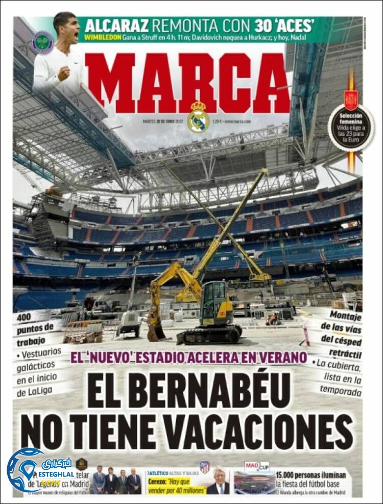 روزنامه ورزشی مارکا سه شنبه 7 تیر 1401