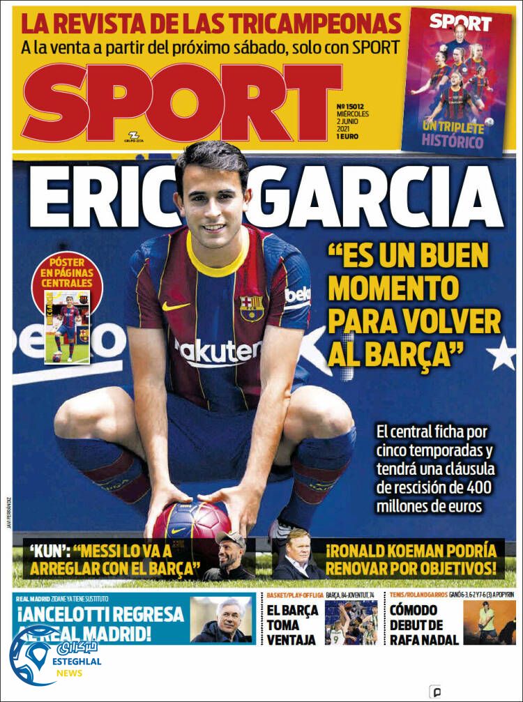 روزنامه ورزشی اسپورت چهارشنبه 12 خرداد 1400