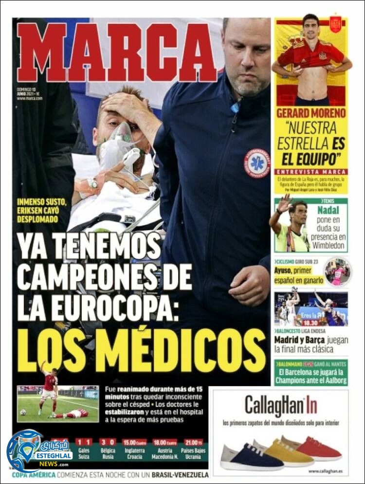 روزنامه ورزشی مارکا یکشنبه 23 خرداد 1400