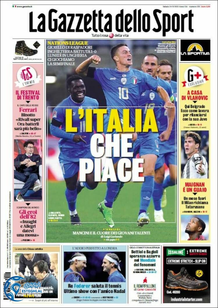 روزنامه ورزشی گاتزتا دلو اسپورت شنبه 2 مهر 1401