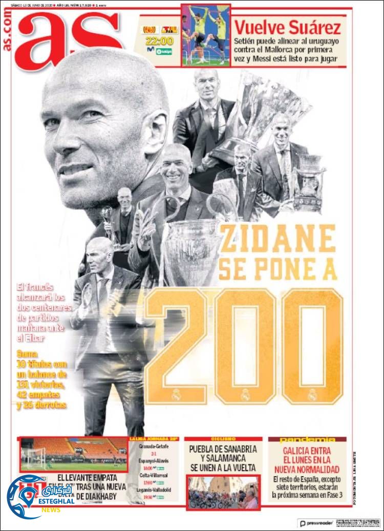 روزنامه ورزشی آاس شنبه 24 خرداد 1399