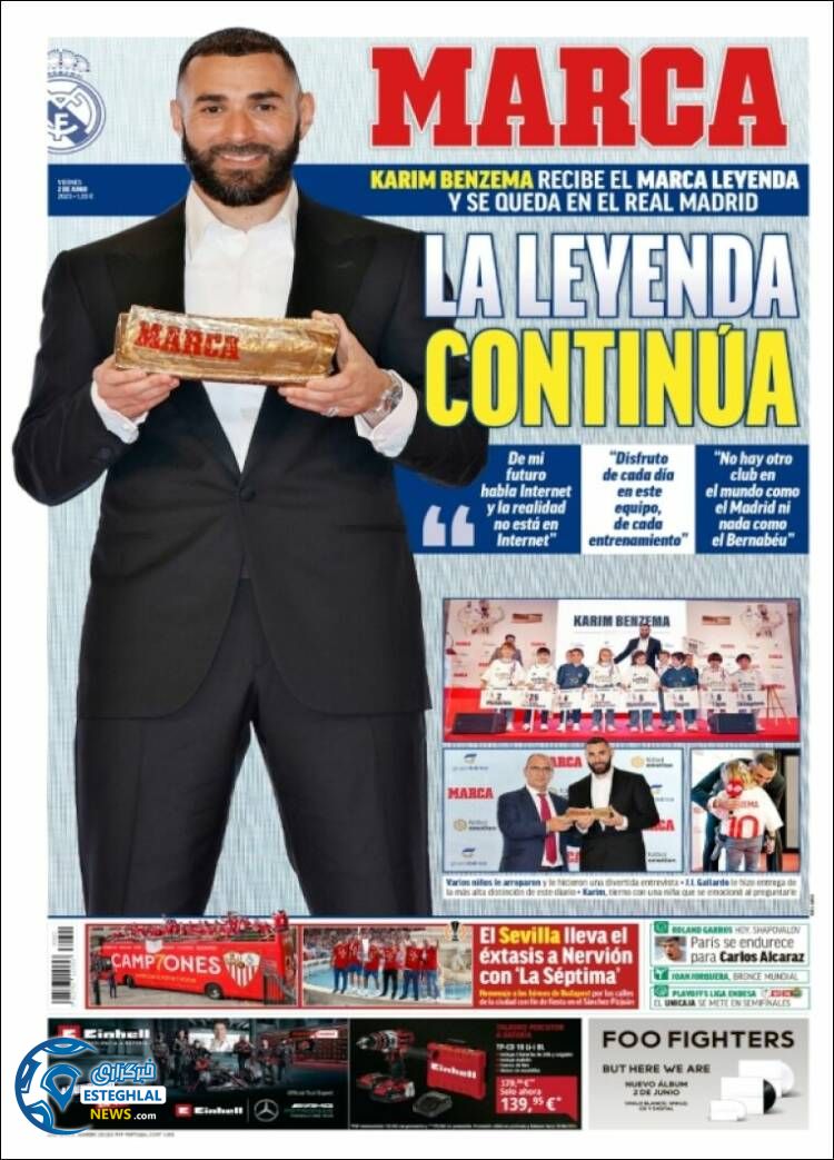 روزنامه ورزشی مارکا جمعه 12 خرداد 1402 