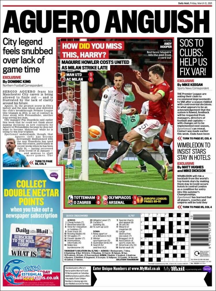 روزنامه ورزشی مایل اسپورت جمعه 22 اسفند 1399