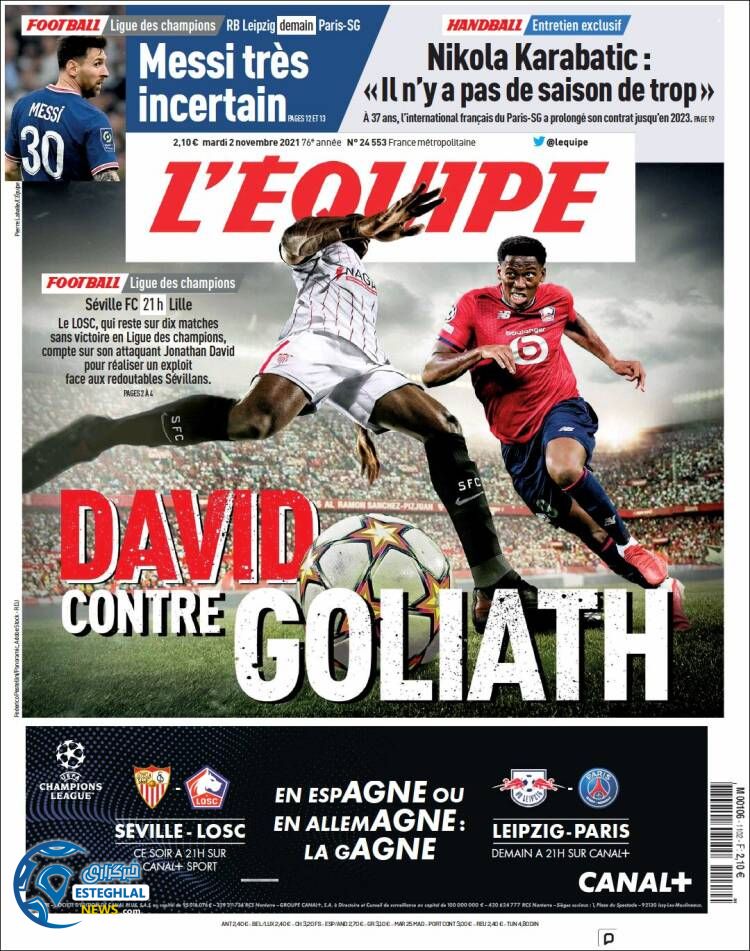 روزنامه ورزشی اکیپ سه شنبه 11 آبان 1400