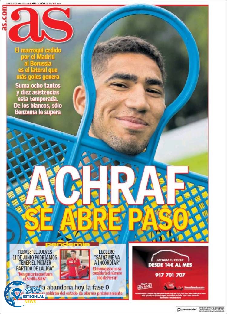 روزنامه ورزشی آاس دوشنبه 5 خرداد 1399