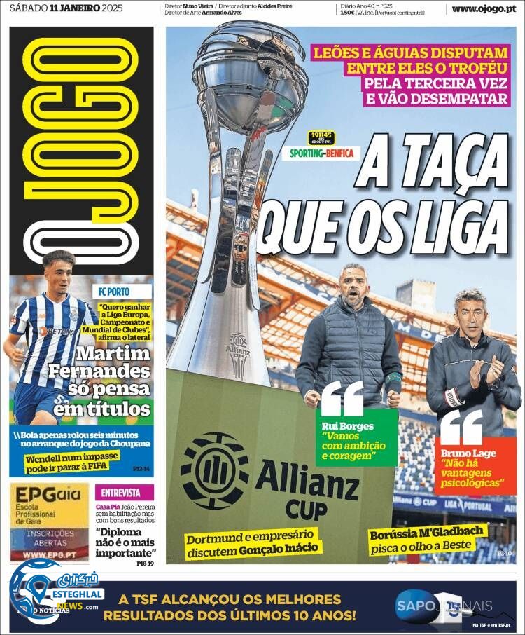 روزنامه ورزشی  اوجوگو شنبه 22 دی 1403 