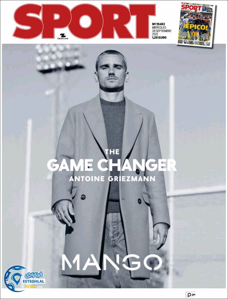 روزنامه  ورزشی اسپورت چهارشنبه 6 مهر 1401