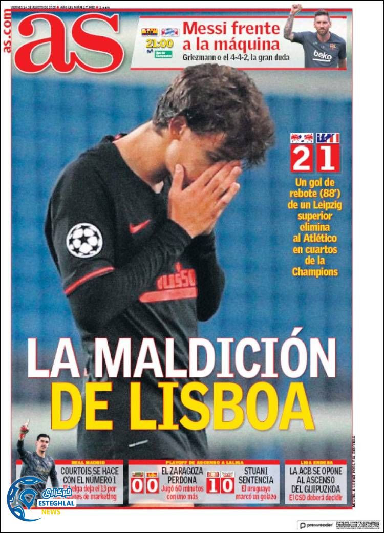 روزنامه ورزشی آاس جمعه 24 مرداد 1399