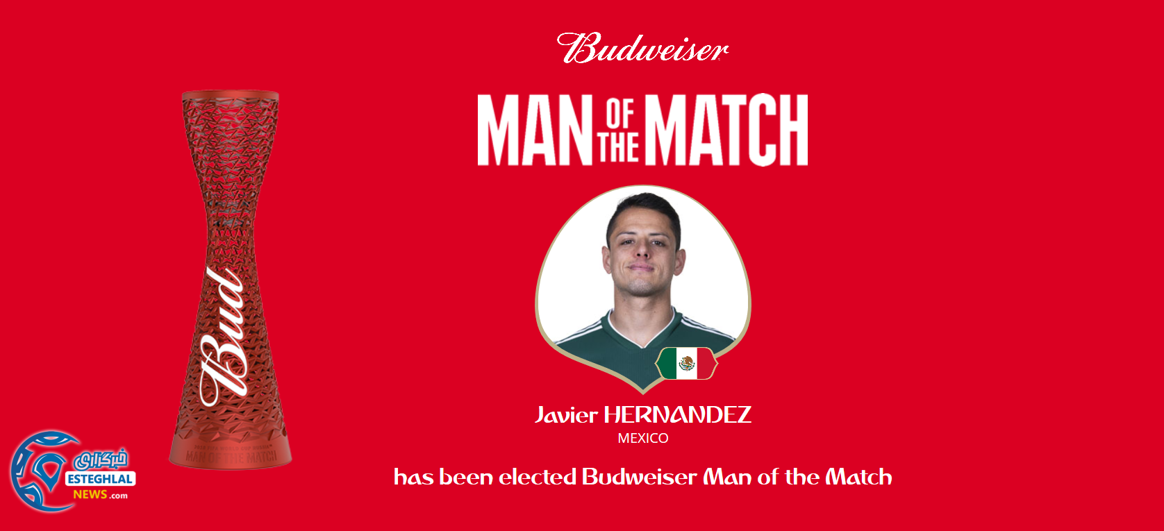 بهترین بازیکن دیدار کره جنوبی و مکزیک