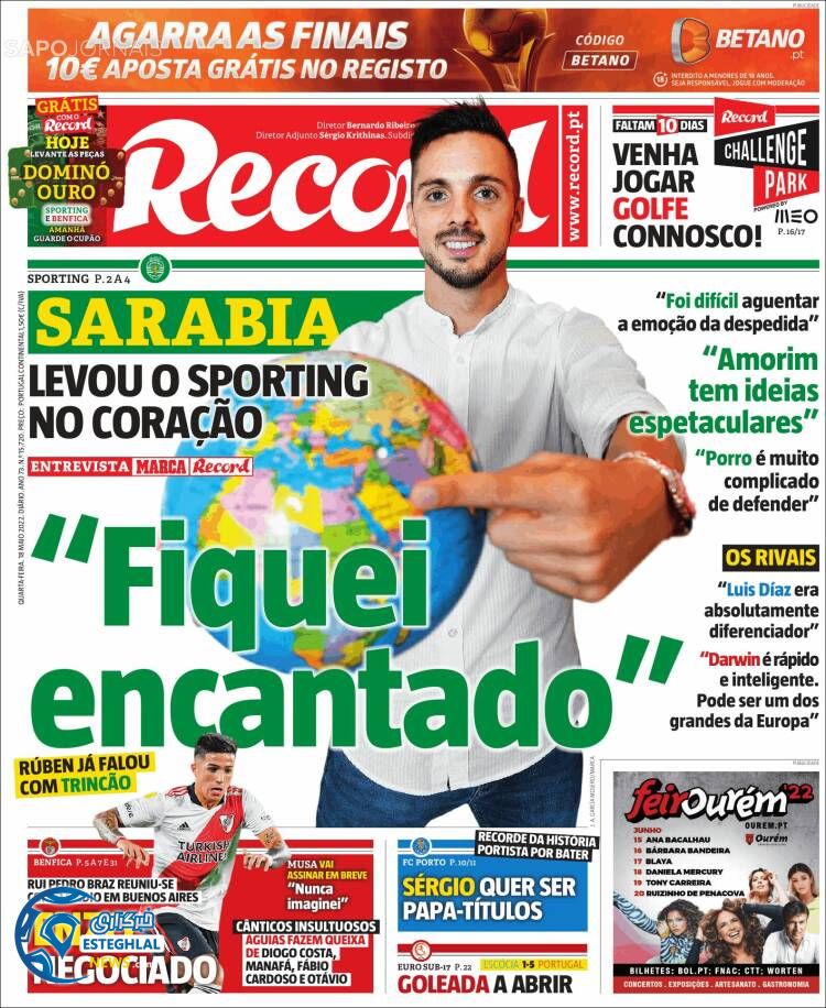 روزنامه ورزشی رکورد چهارشنبه 28 اردیبهشت 1401