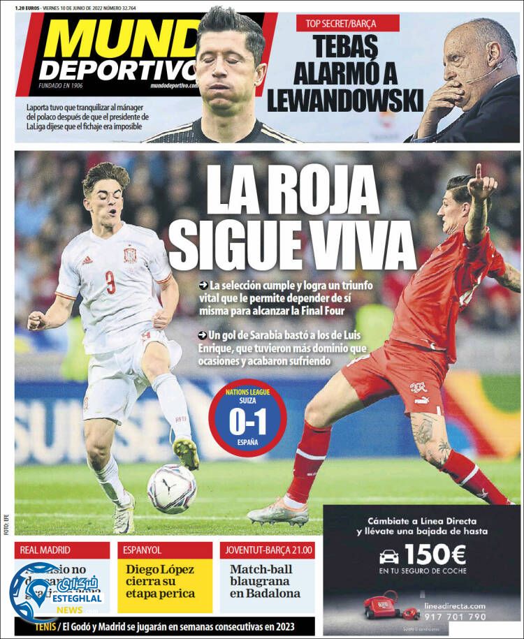 روزنامه ورزشی موندو دپورتیوو جمعه 20 خرداد 1401