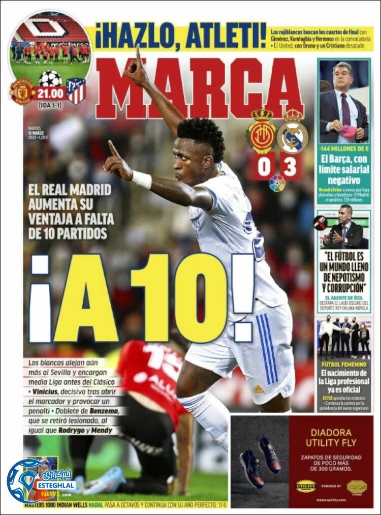 روزنامه ورزشی مارکا سه شنبه 24 اسفند 1400