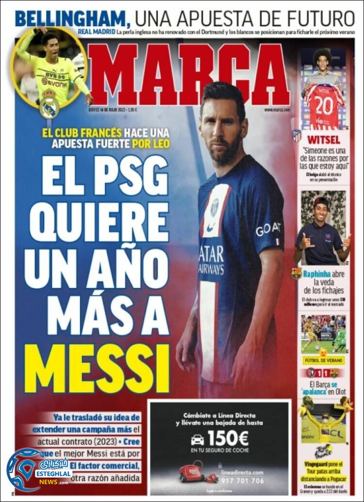 روزنامه ورزشی مارکا پنجشنبه 23 تیر 1401