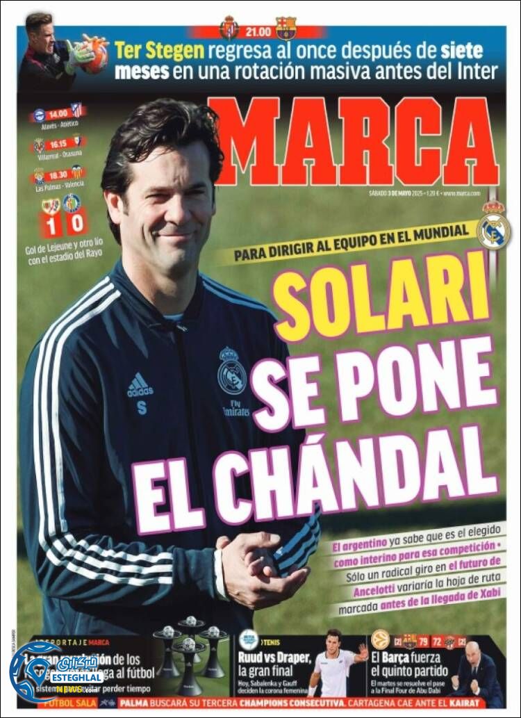 روزنامه ورزشی مارکا شنبه 13 اردیبهشت 1404  