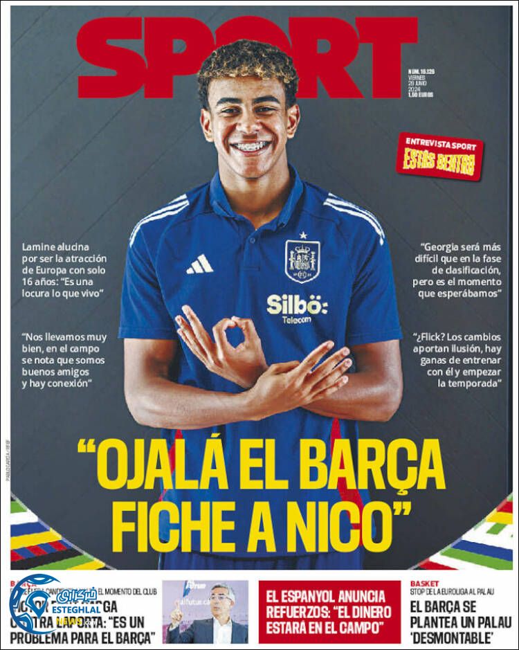 روزنامه ورزشی اسپورت جمعه 8 تیر 1403 