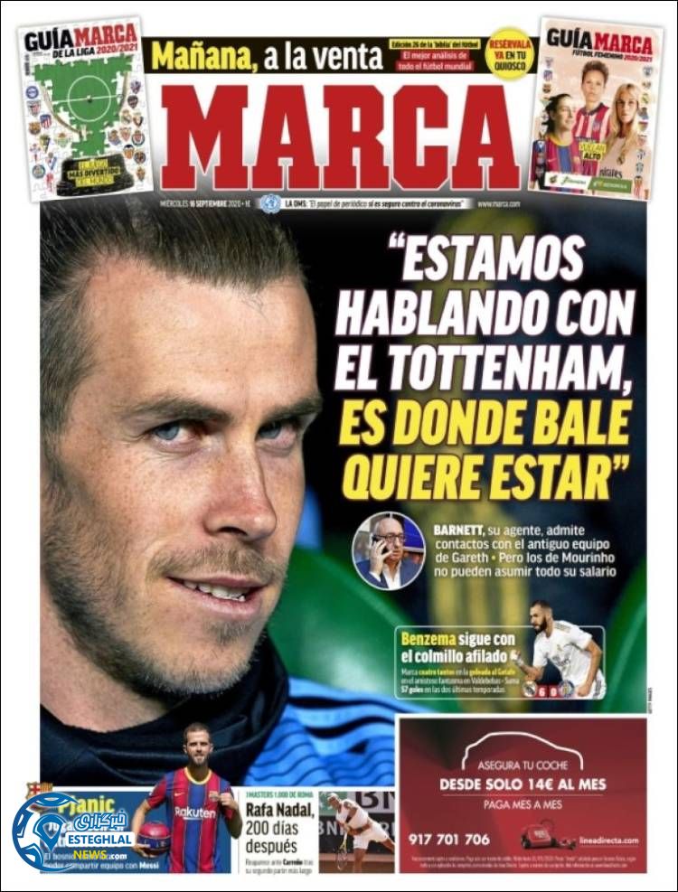 روزنامه ورزشی مارکا چهارشنبه 26 شهریور 1399