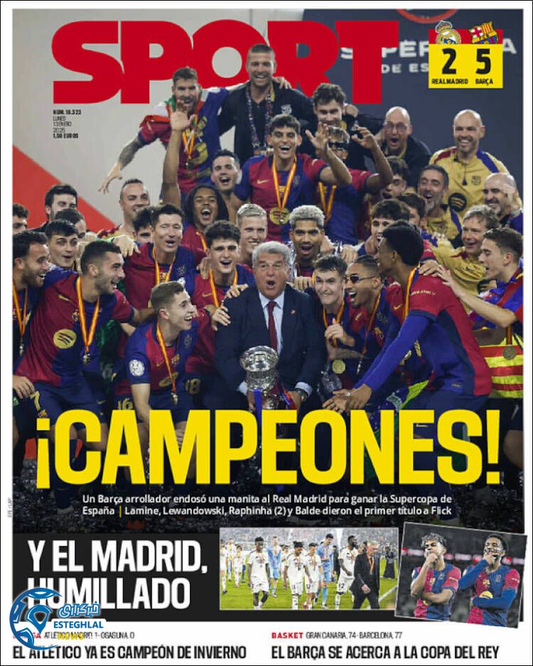 روزنامه ورزشی اسپورت دوشنبه 24 دی 1403 