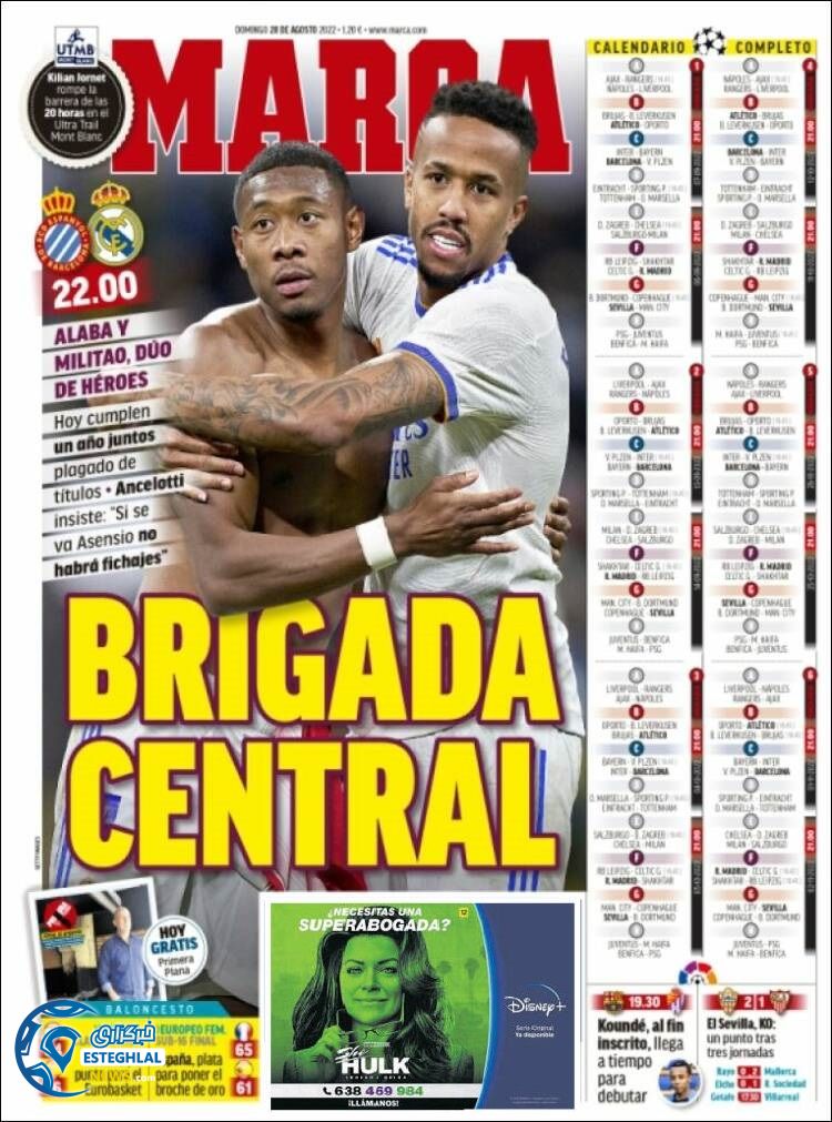 روزنامه ورزشی مارکا یکشنبه 6 شهریور 1401