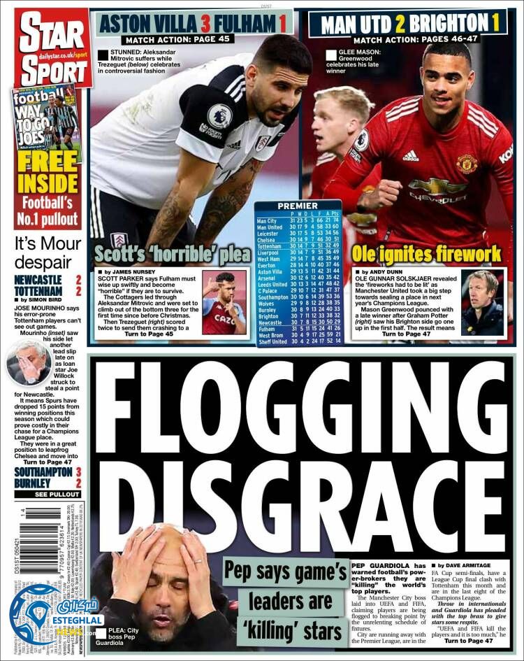 روزنامه ورزشی استار اسپورت دوشنبه 16 فروردین 1400