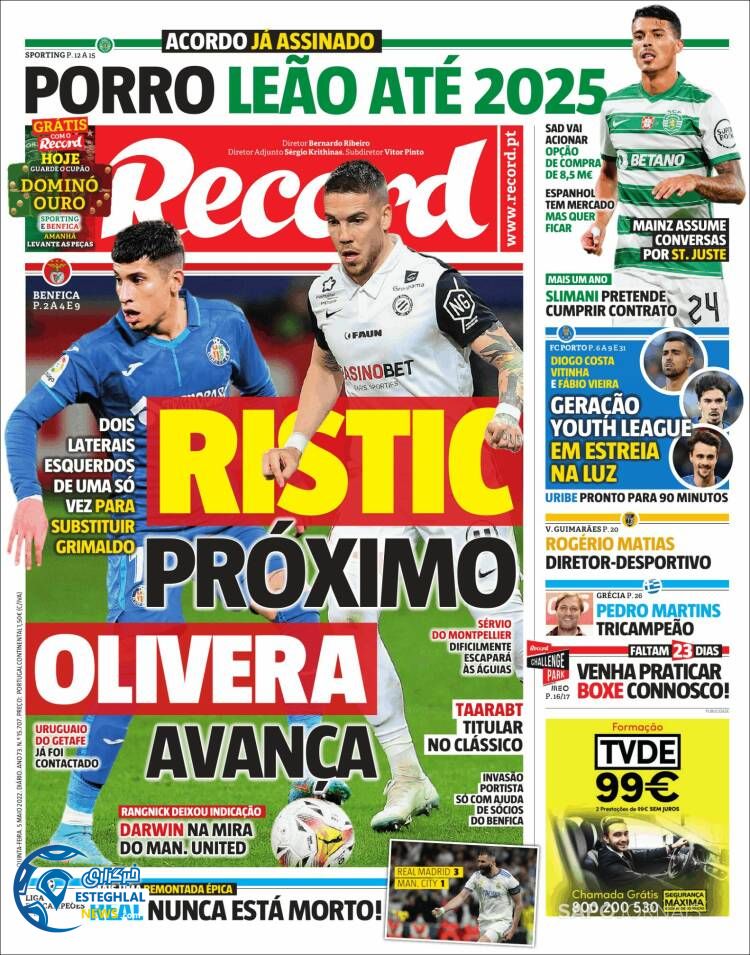 روزنامه ورزشی اوجوگو پنجشنبه 15 اردیبهشت 1401