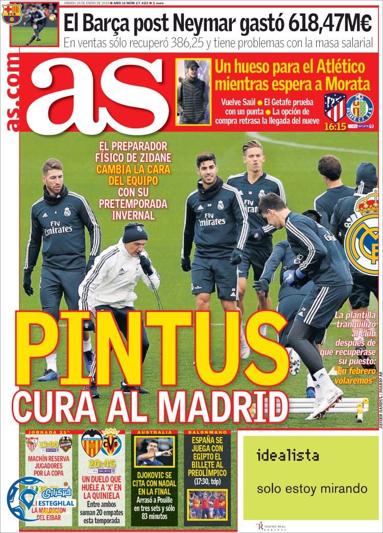 روزنامه ورزشی آ اس شنبه 6 بهمن 1397