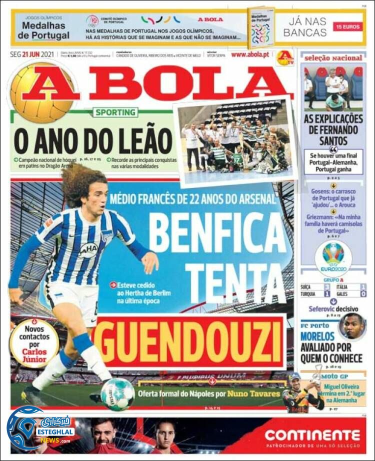 روزنامه ورزشی آبولا دوشنبه 31 خرداد 1400