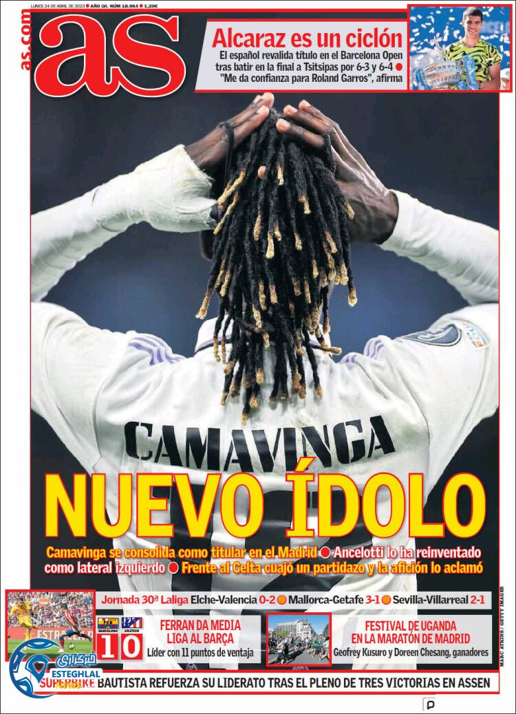 روزنامه ورزشی آ اس دوشنبه 4 اردیبهشت 1402 