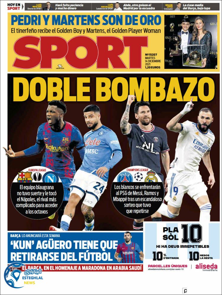 روزنامه ورزشی اسپورت سه شنبه 23 آذر 1400