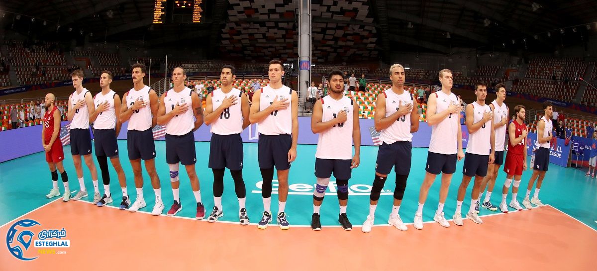 دیدار تیم های ملی والیبال ایران و امریکا