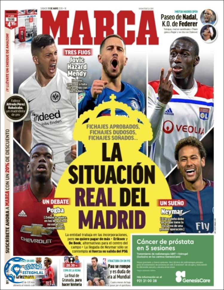 روزنامه ورزشی مارکا شنبه 21 اردیبهشت 1398