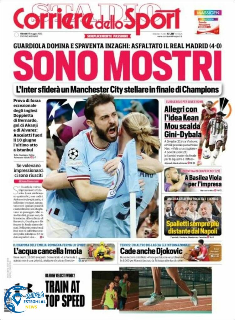 روزنامه ورزشی کوریره دلو اسپورت پنجشنبه 28 اردیبهشت 1402 