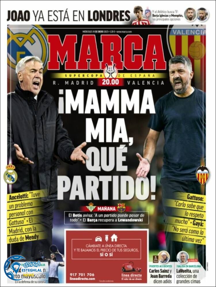 روزنامه ورزشی مارکا چهارشنبه 21 دی 1401 