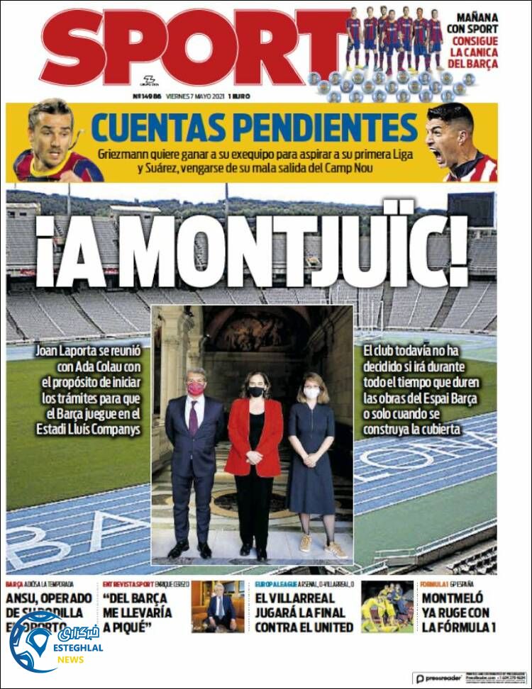 روزنامه  ورزشی اسپورت جمعه 17 اردیبهشت 1400