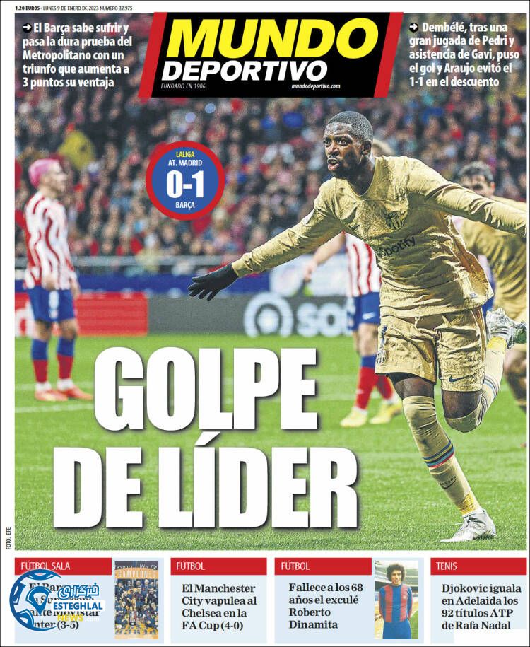 روزنامه ورزشی موندو دپورتیوو دوشنبه 19 دی 1401 