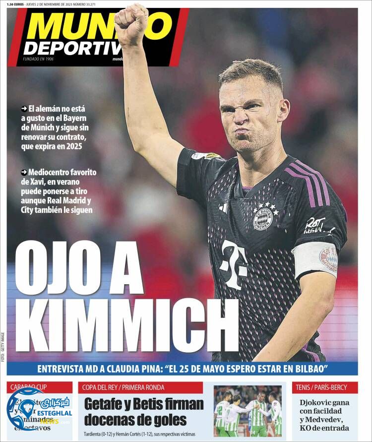 روزنامه ورزشی موندو دپورتیوو پنجشنبه 11 آبان 1402