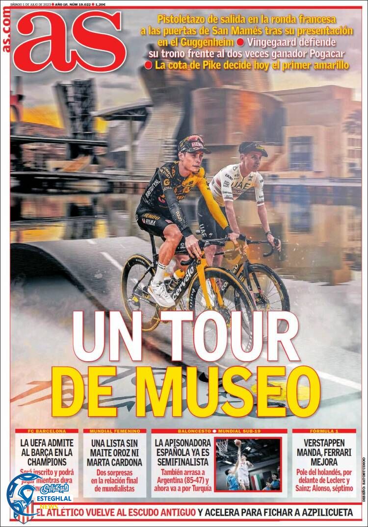 روزنامه ورزشی آ اس شنبه 10 تیر 1402 