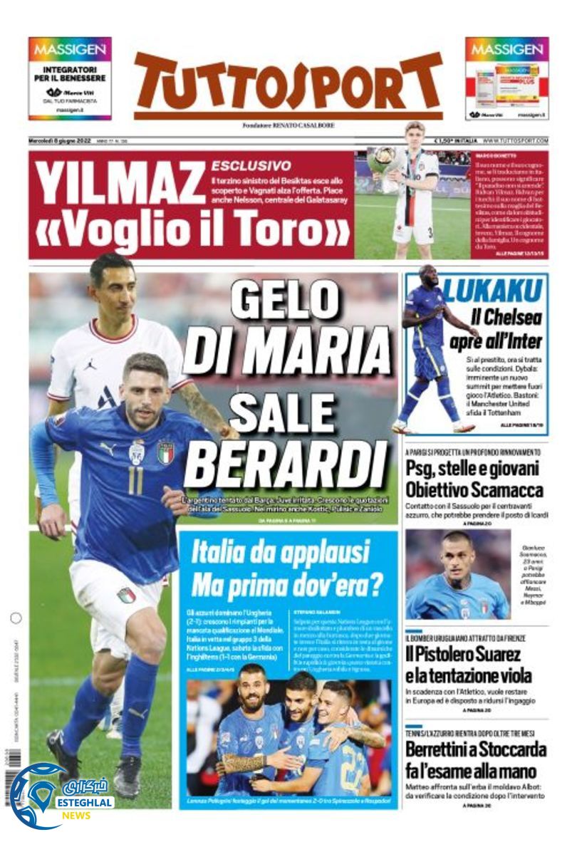 روزنامه ورزشی توتو اسپورت چهارشنبه 18 خرداد 1401