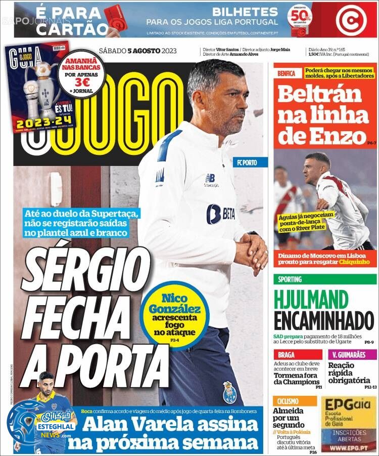 روزنامه ورزشی اوجوگو شنبه 14 مرداد 1402 