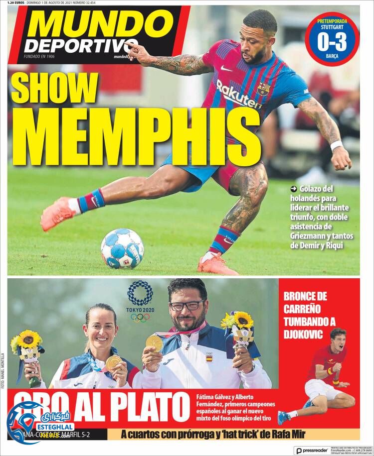 روزنامه ورزشی موندو دپورتیوو یکشنبه 10 مرداد 1400