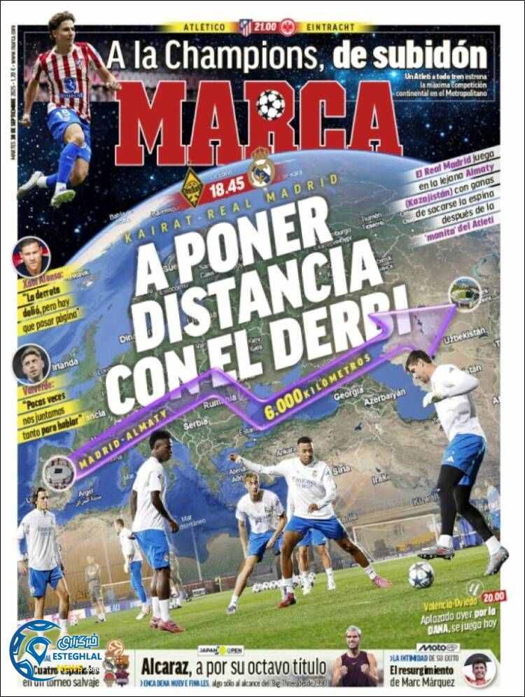 روزنامه ورزشی مارکا  سه شنبه 8 مهر 1404 