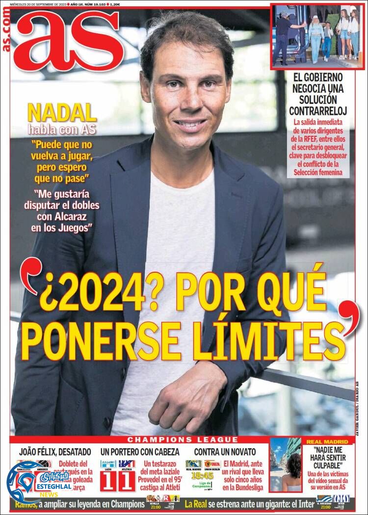 روزنامه ورزشی آ اس چهارشنبه 29 شهریور 1402