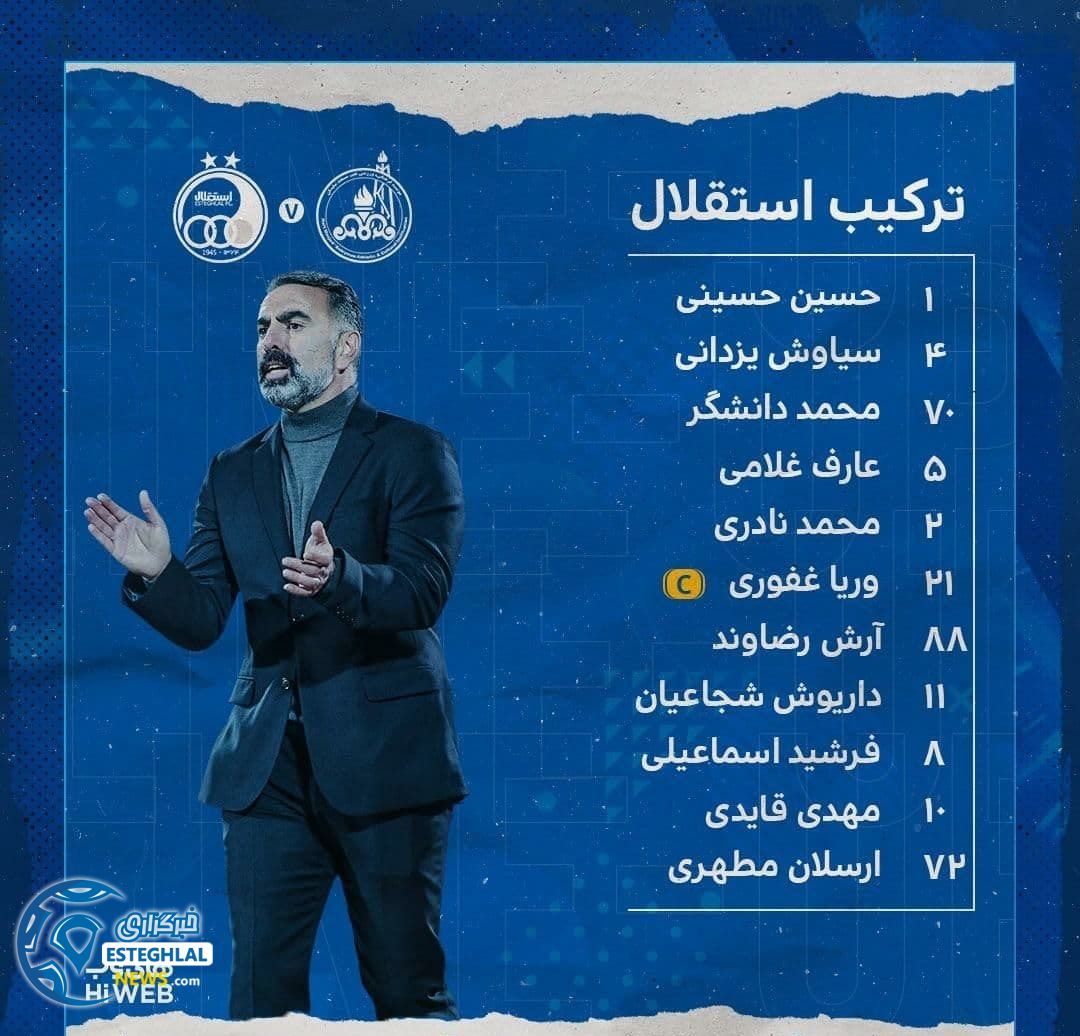 ترکیب استقلال مقابل نفت مسجدسلیمان