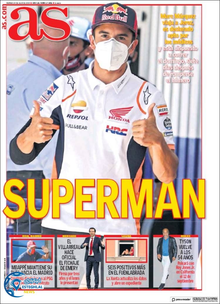 روزنامه ورزشی آاس جمعه 3 مرداد 1399