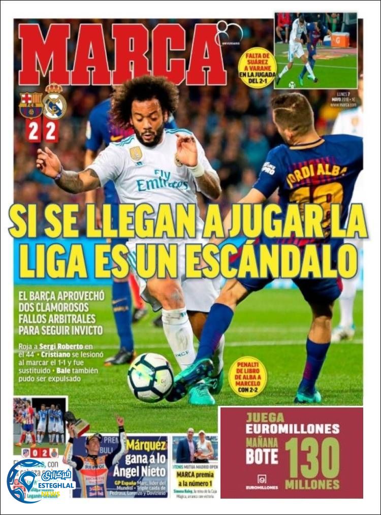 روزنامه مارکا دوشنبه 17 اردیبهشت 1397