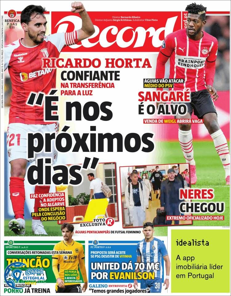 روزنامه ورزشی رکورد دوشنبه 30 خرداد 1401