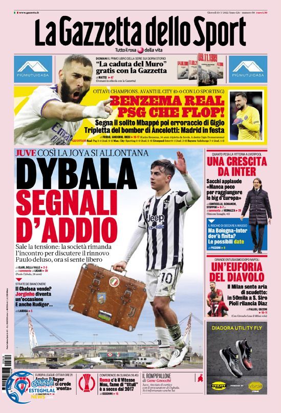 روزنامه ورزشی گاتزتا دلو اسپورت پنجشنبه 19 اسفند 1400