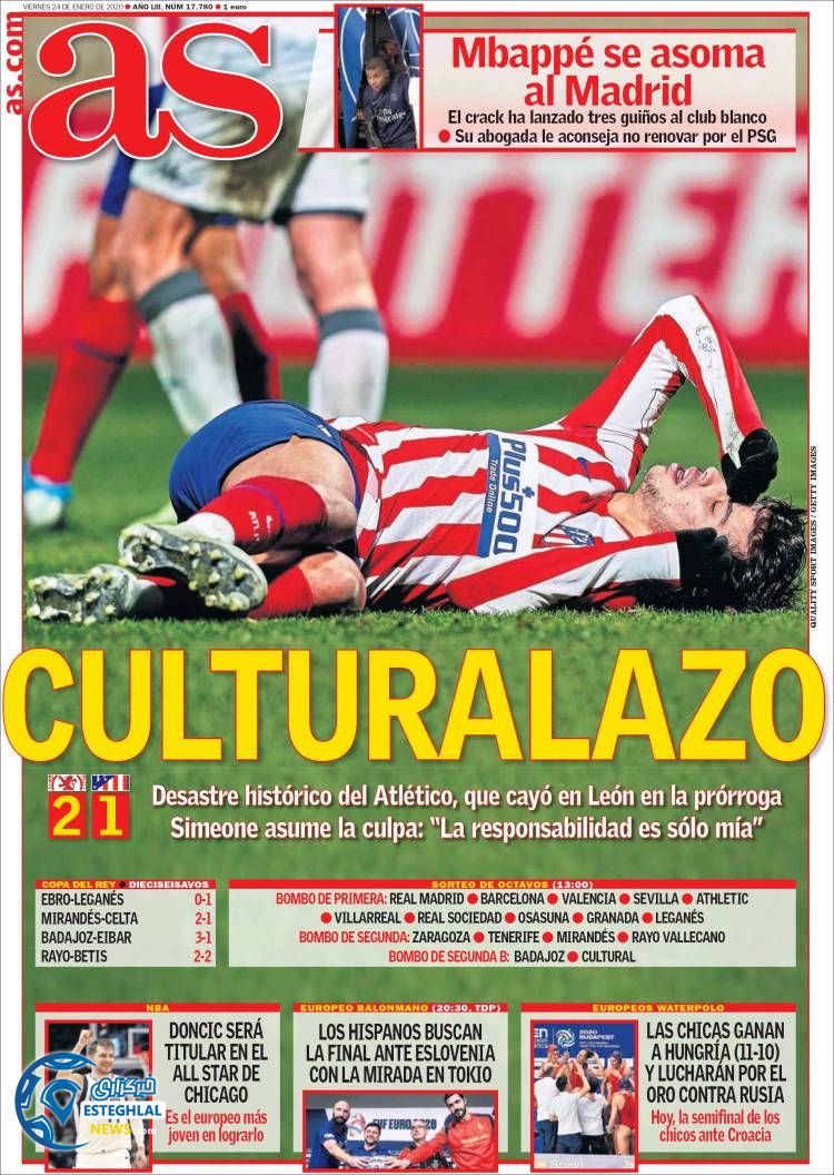 روزنامه ورزشی آاس جمعه 4 بهمن 1398