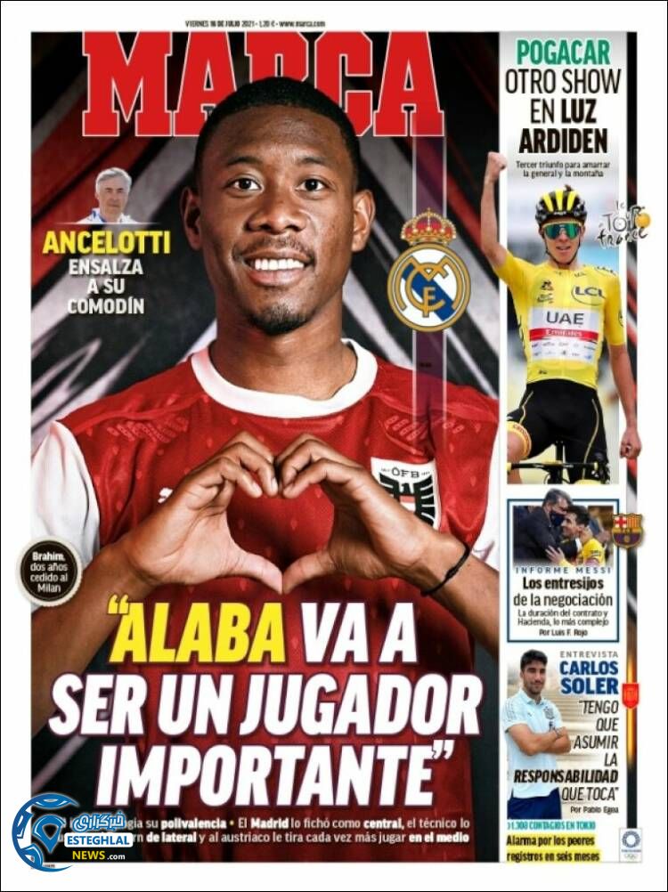 روزنامه ورزشی مارکا جمعه 25 تیر 1400