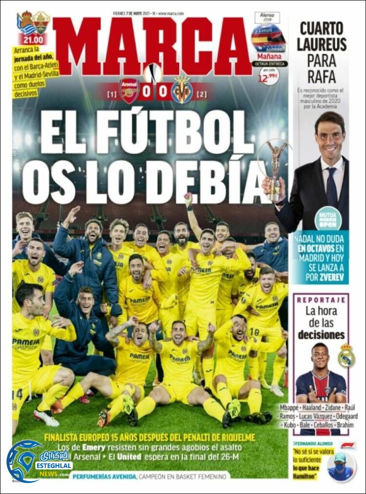 روزنامه ورزشی مارکا جمعه 17 اردیبهشت 1400