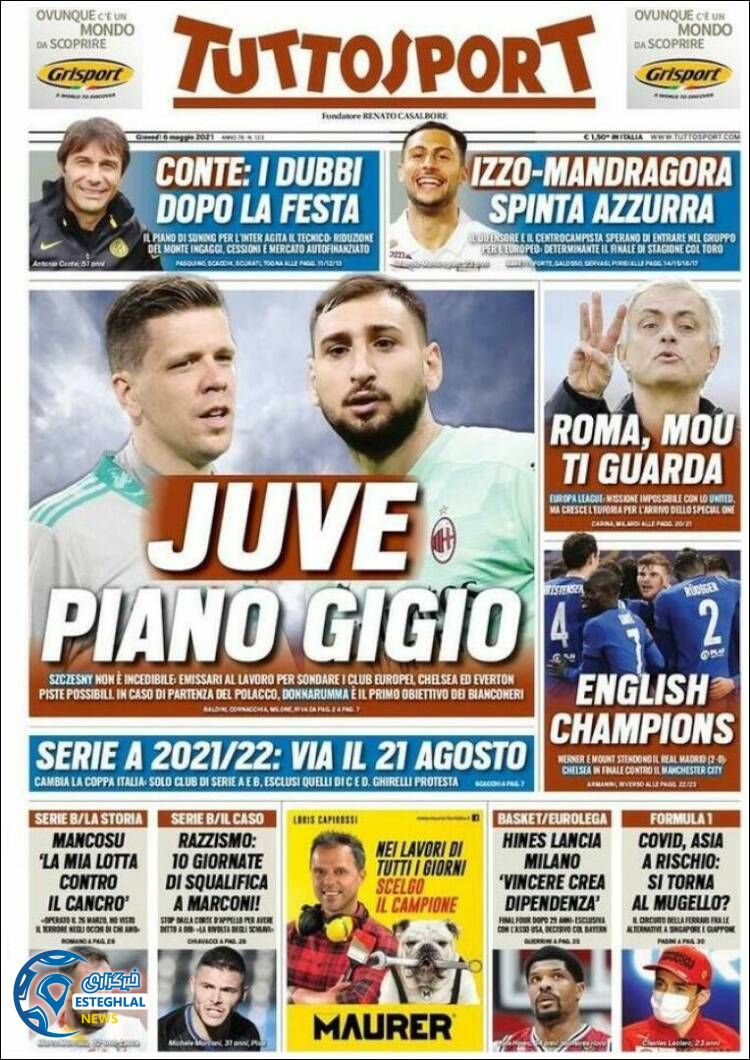 روزنامه ورزشی توتو اسپورت پنجشنبه 16 اردیبهشت 1400